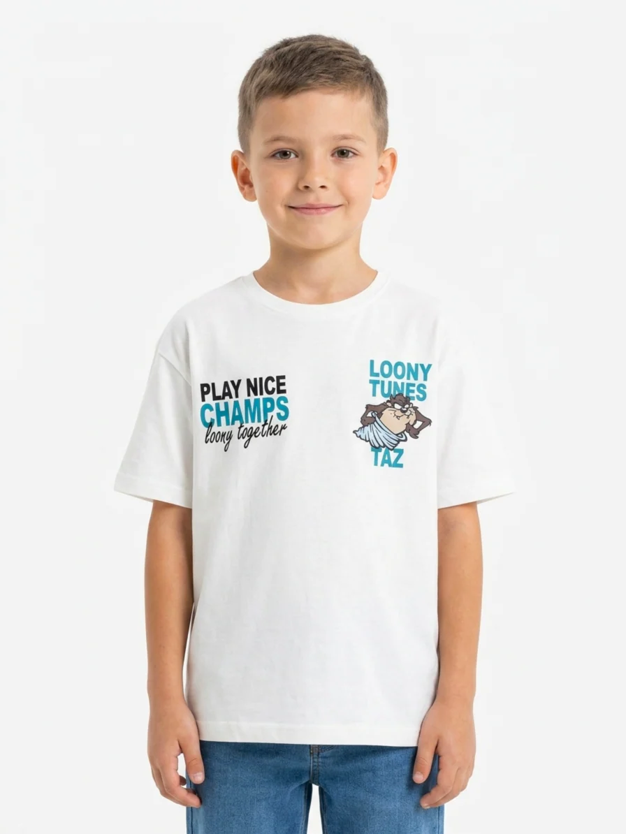Boy`s Printed T-Shirt – Over Size-Short Sleeve