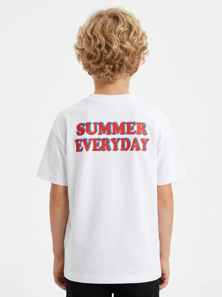 Boy`s Printed T-Shirt – Over Size-Short Sleeve - Image 2