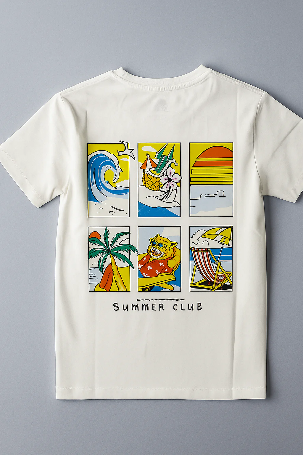 Boy`s Printed T-Shirt – Short Sleeve -White - Image 2