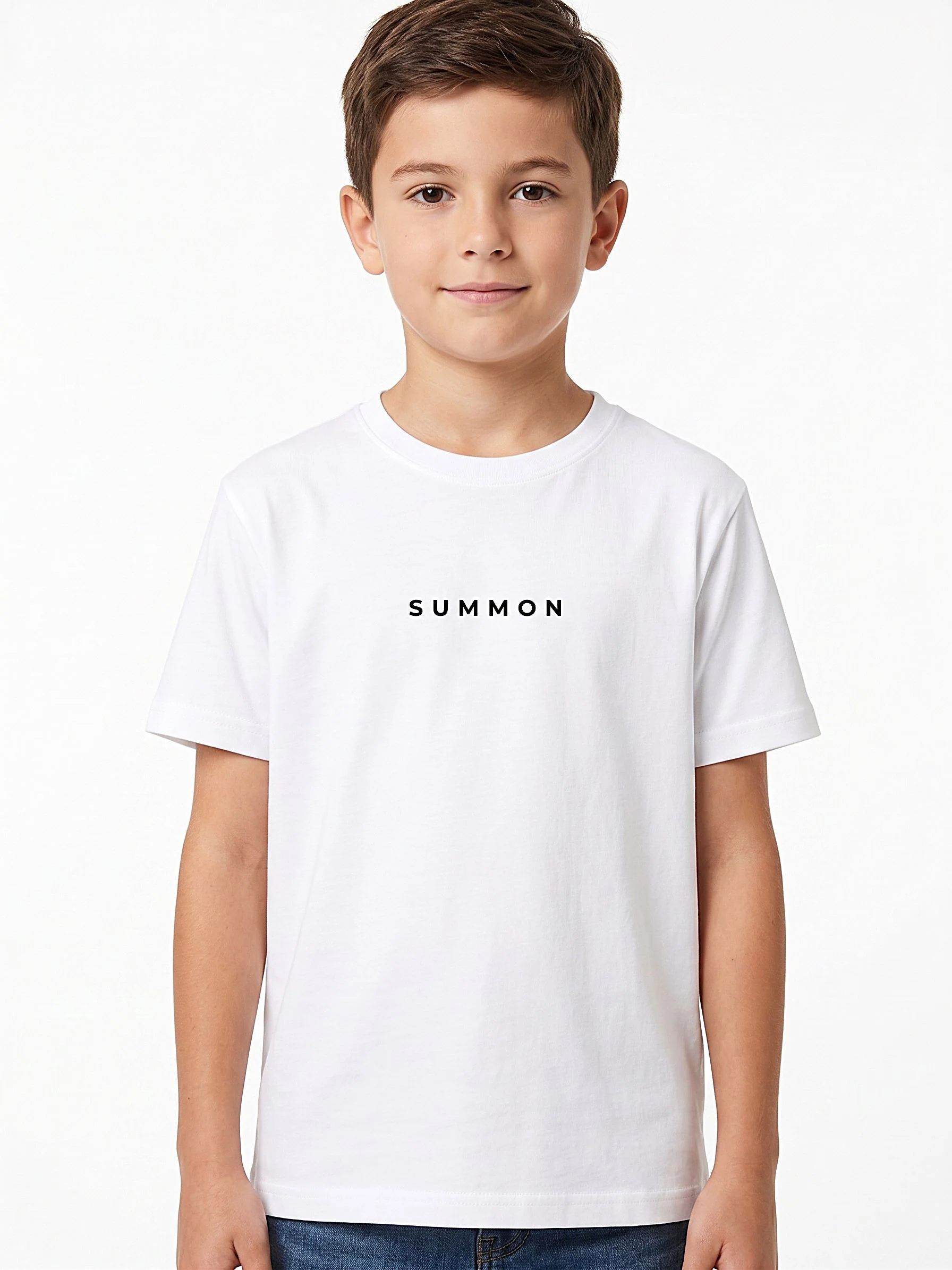 Boy`s Printed T-Shirt - Short Sleeve - Over Size