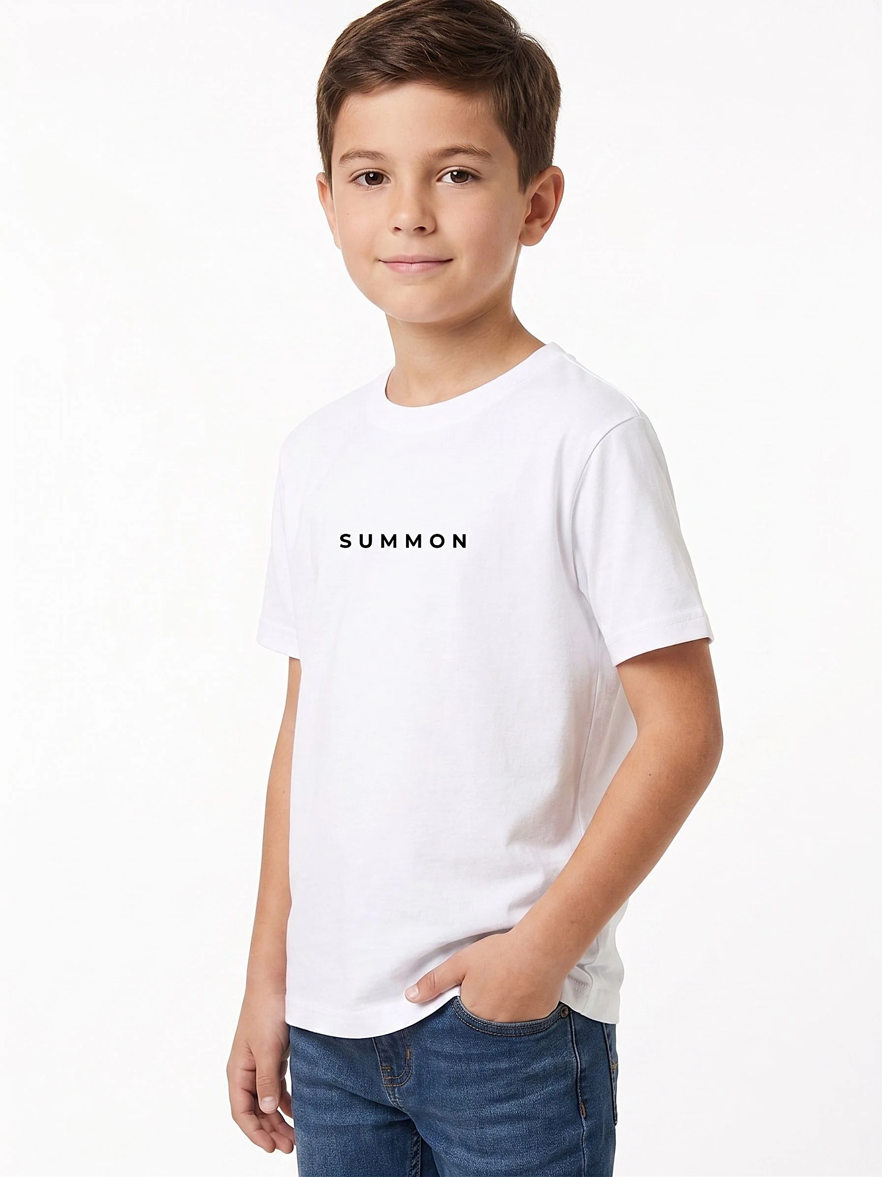 Boy`s Printed T-Shirt - Short Sleeve - Over Size - Image 2