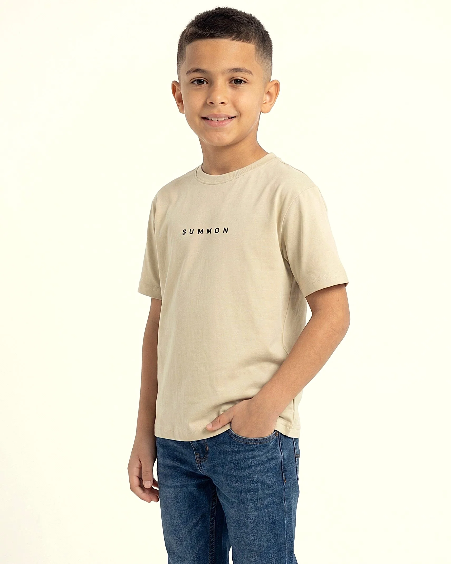 Boy`s Printed T-Shirt - Short Sleeve - Over Size - Image 4
