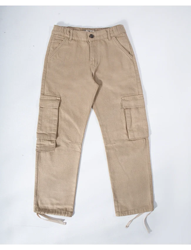 Boy's Gabardine pants Wide Leg - Beige