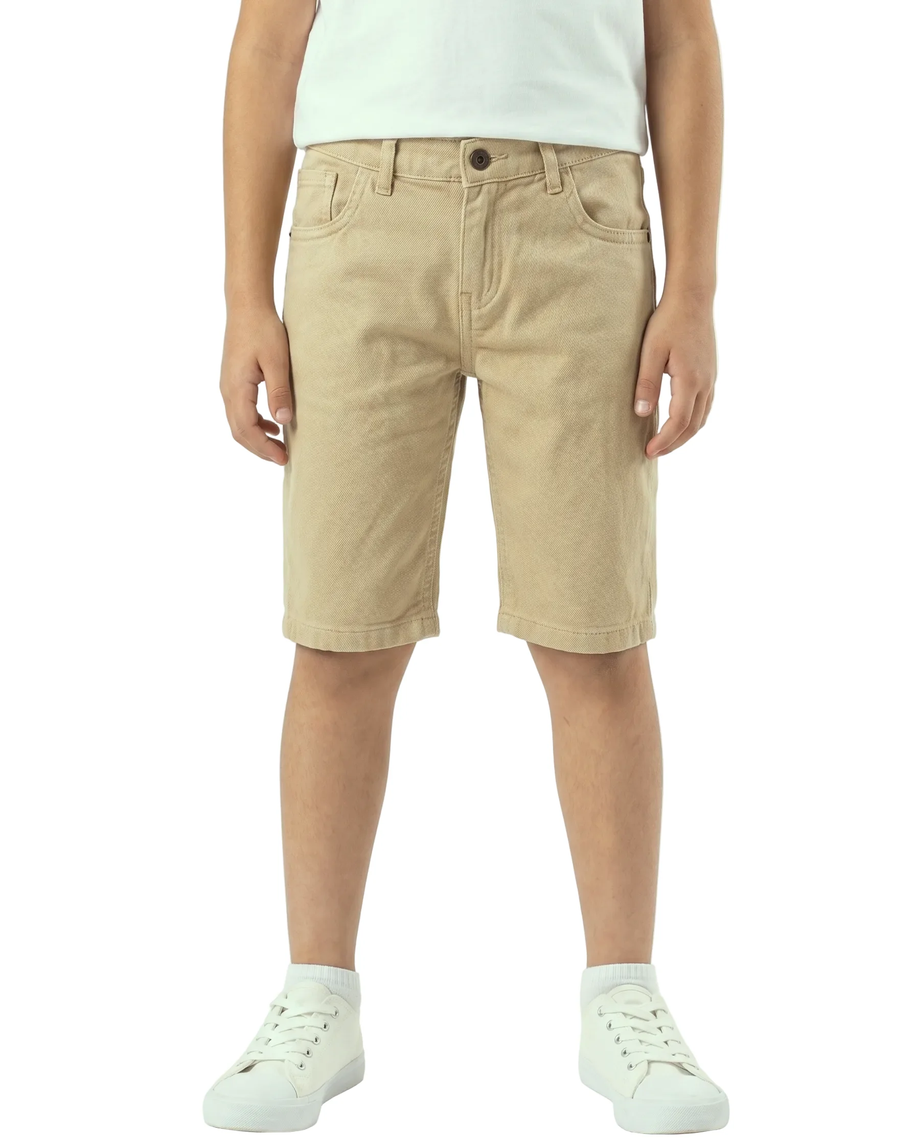Boys' Gabardine shorts -Beige
