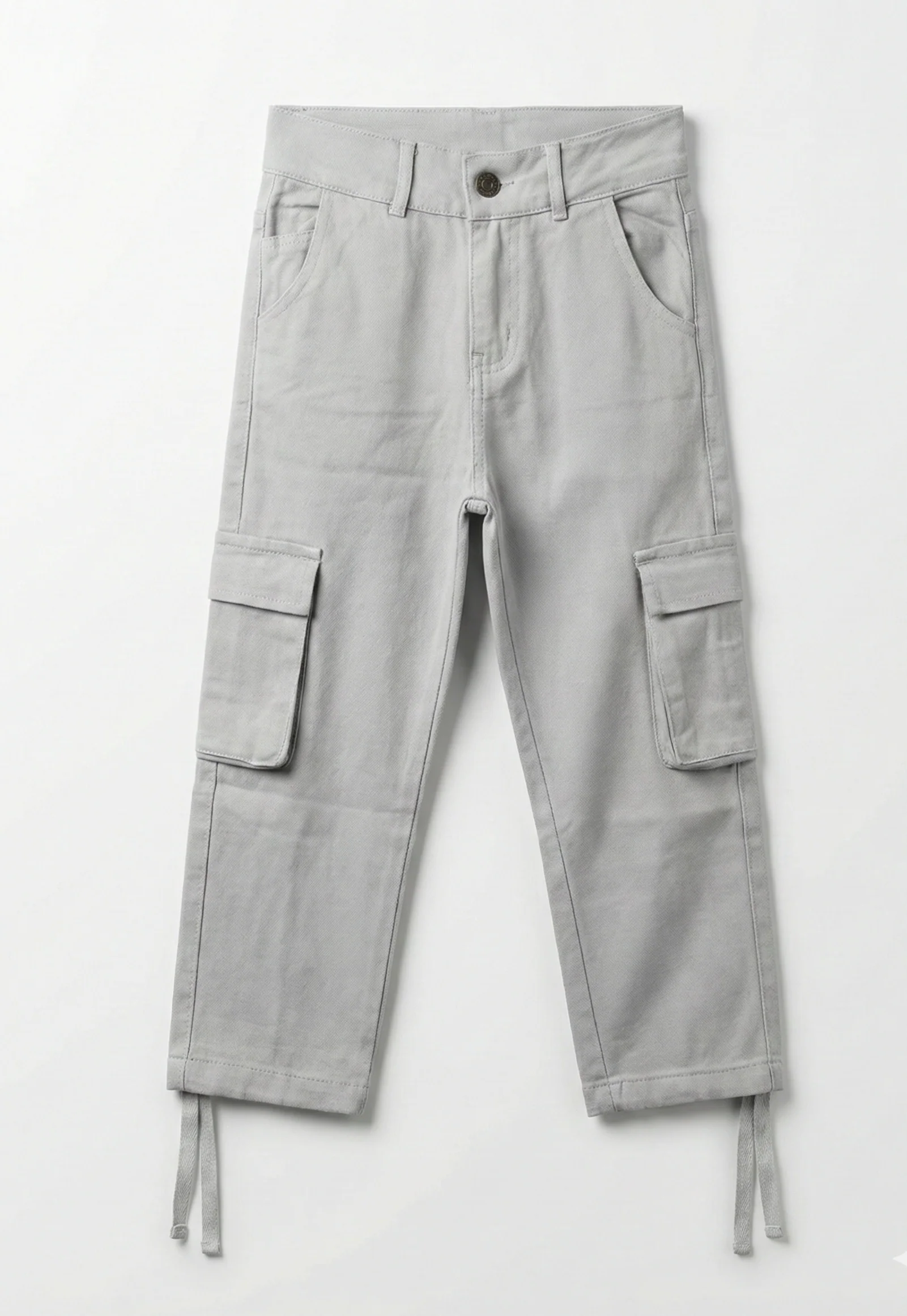 Boys' wide leg gabardine trousers - Grey
