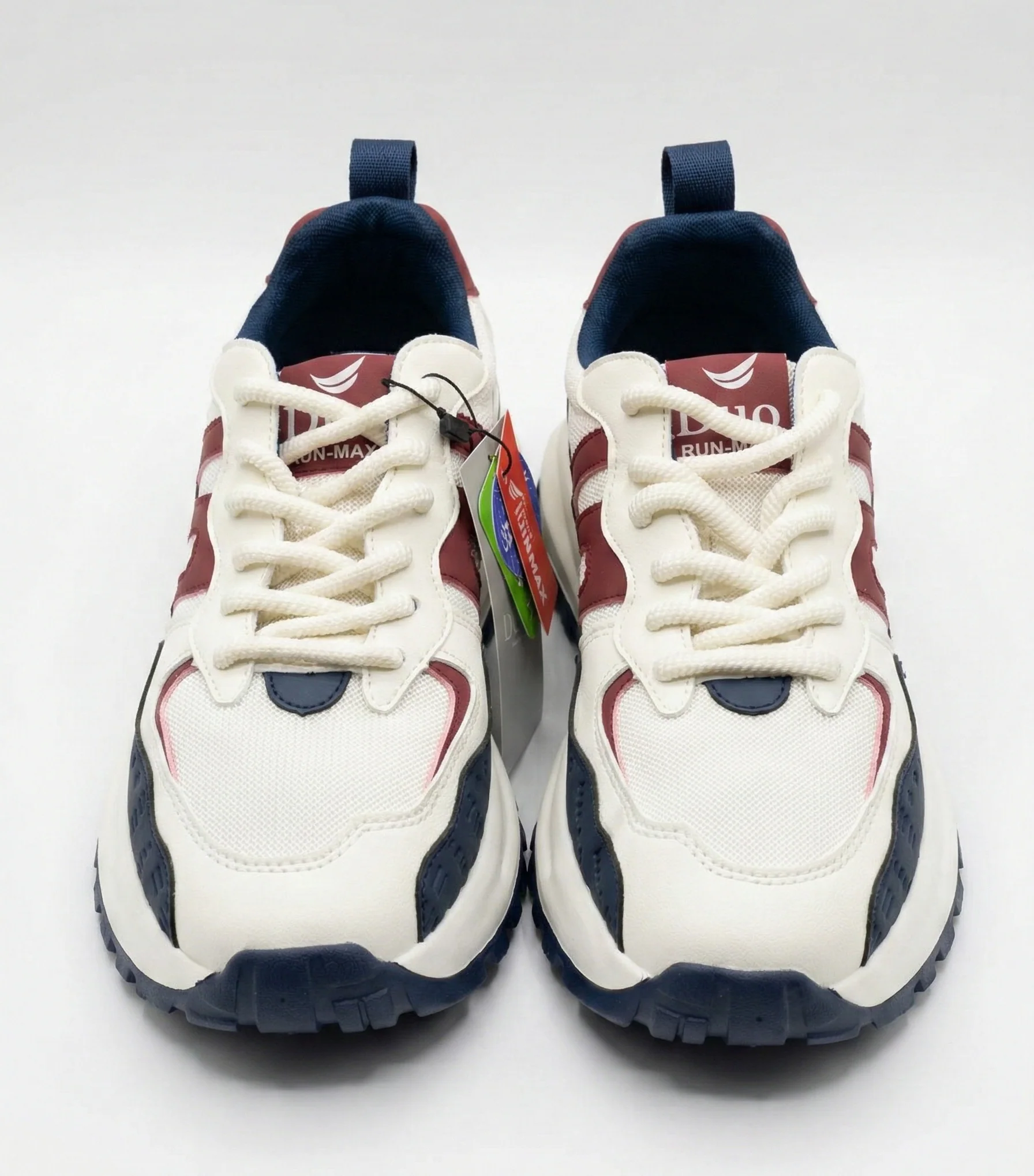 Duck shoes - 9666- White-navy - Image 2
