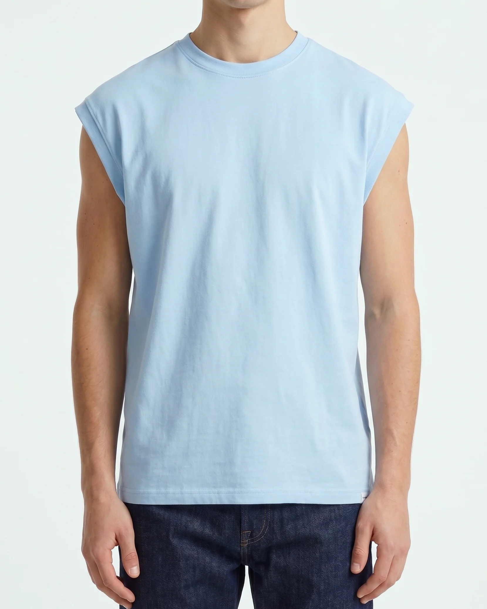 Men’s Casual Cut T-Shirt-Light Blue