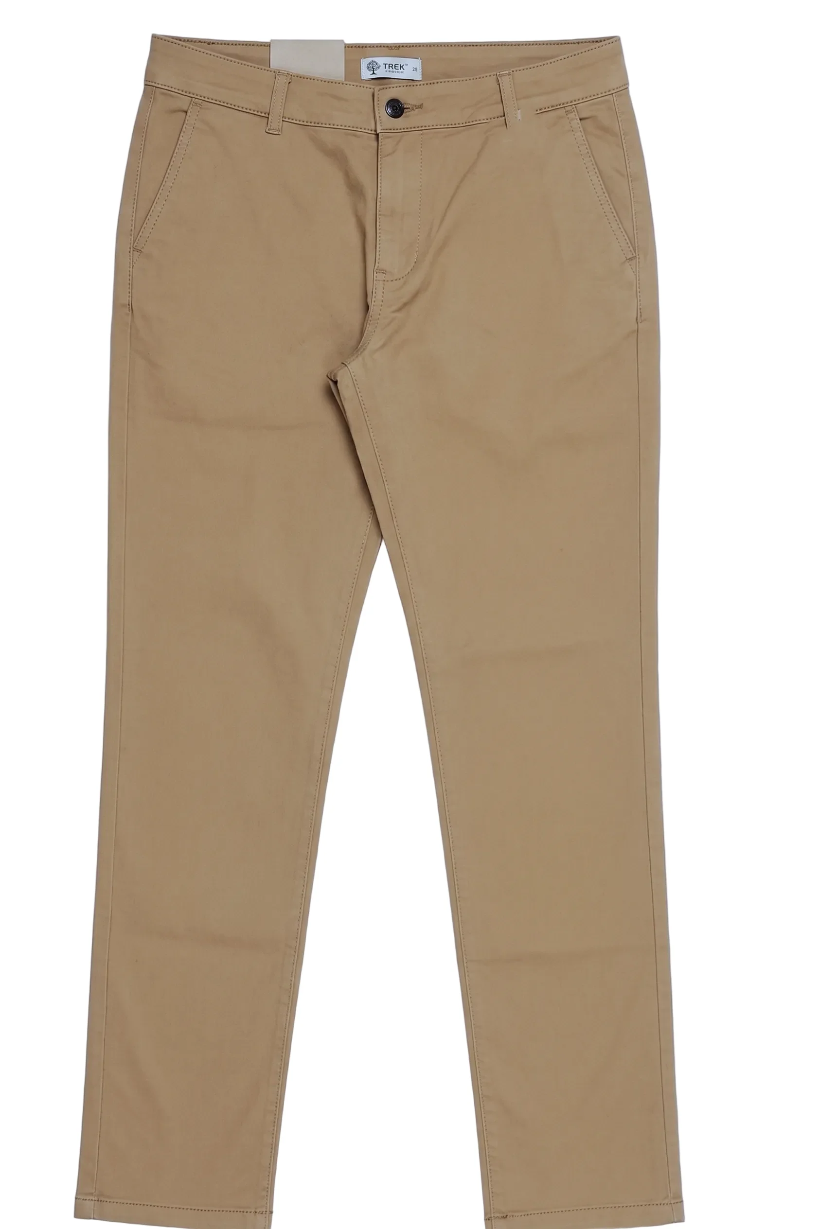 Men`s Gabardine Pants Regular  Fit  With Side Pockets-Camel