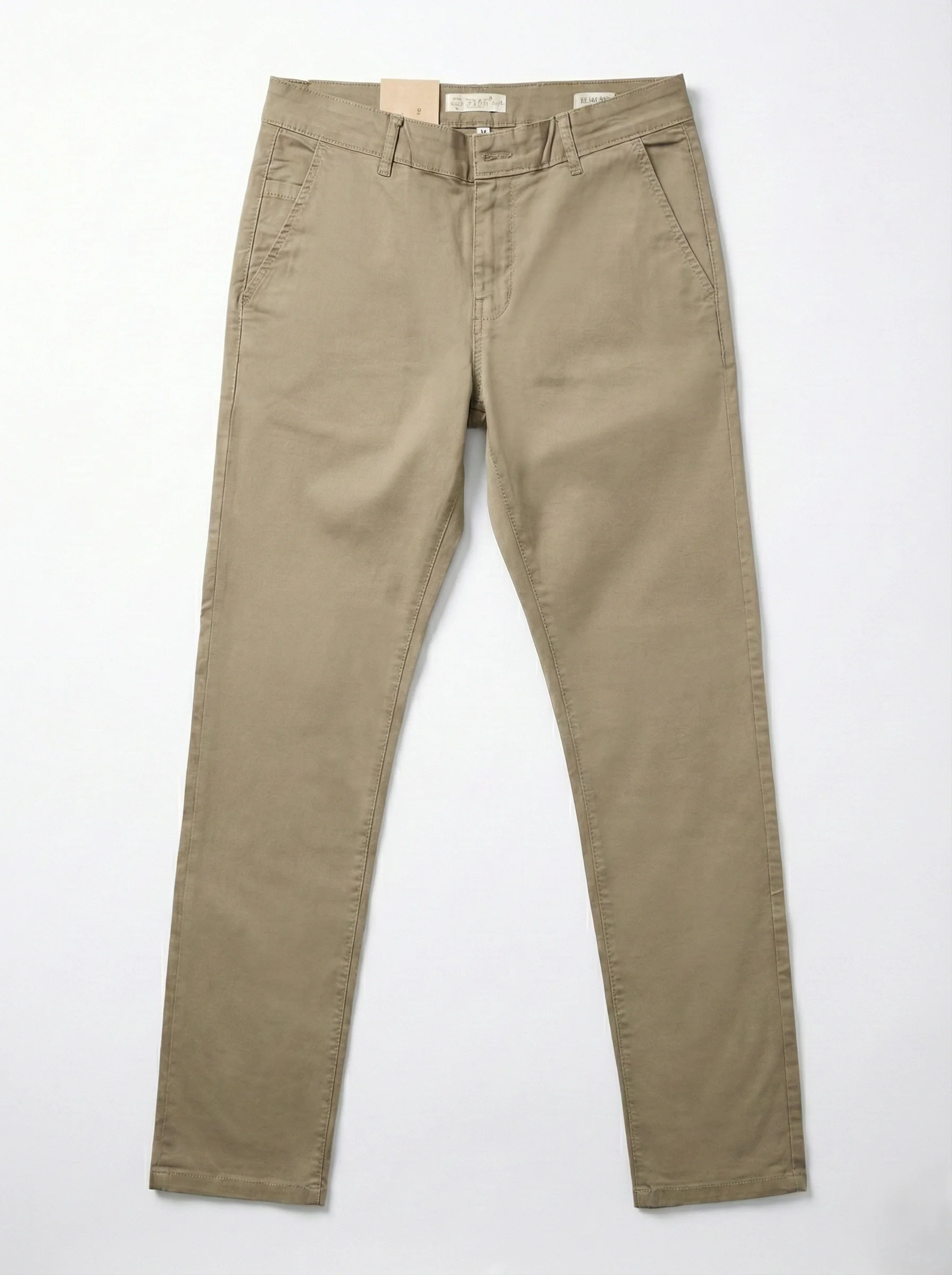 Men`s Gabardine Pants Slim Fit With Side Pockets Olive