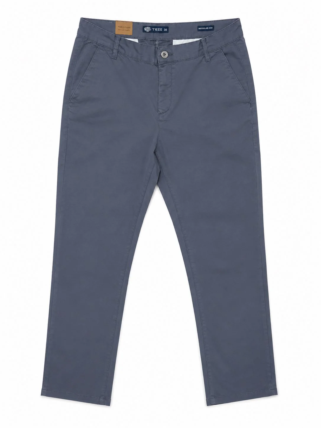 Men`s Gabardine Pants Regular Fit With Side Pockets - Grey