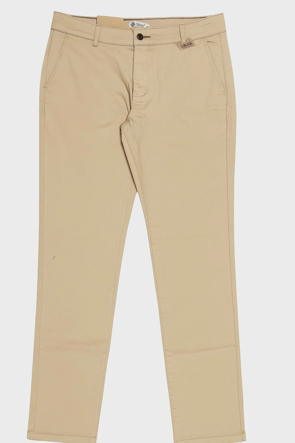 Men`s Gabardine Pants Regular Fit With Side Pockets- Beige