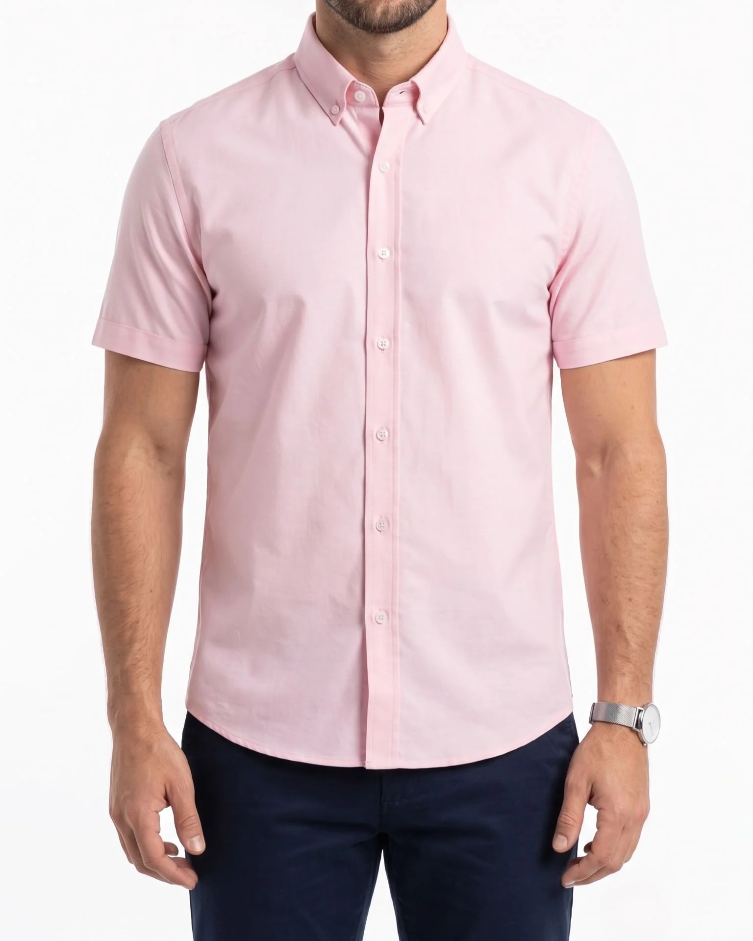Men`s Oxford Half Sleeve Shirt
