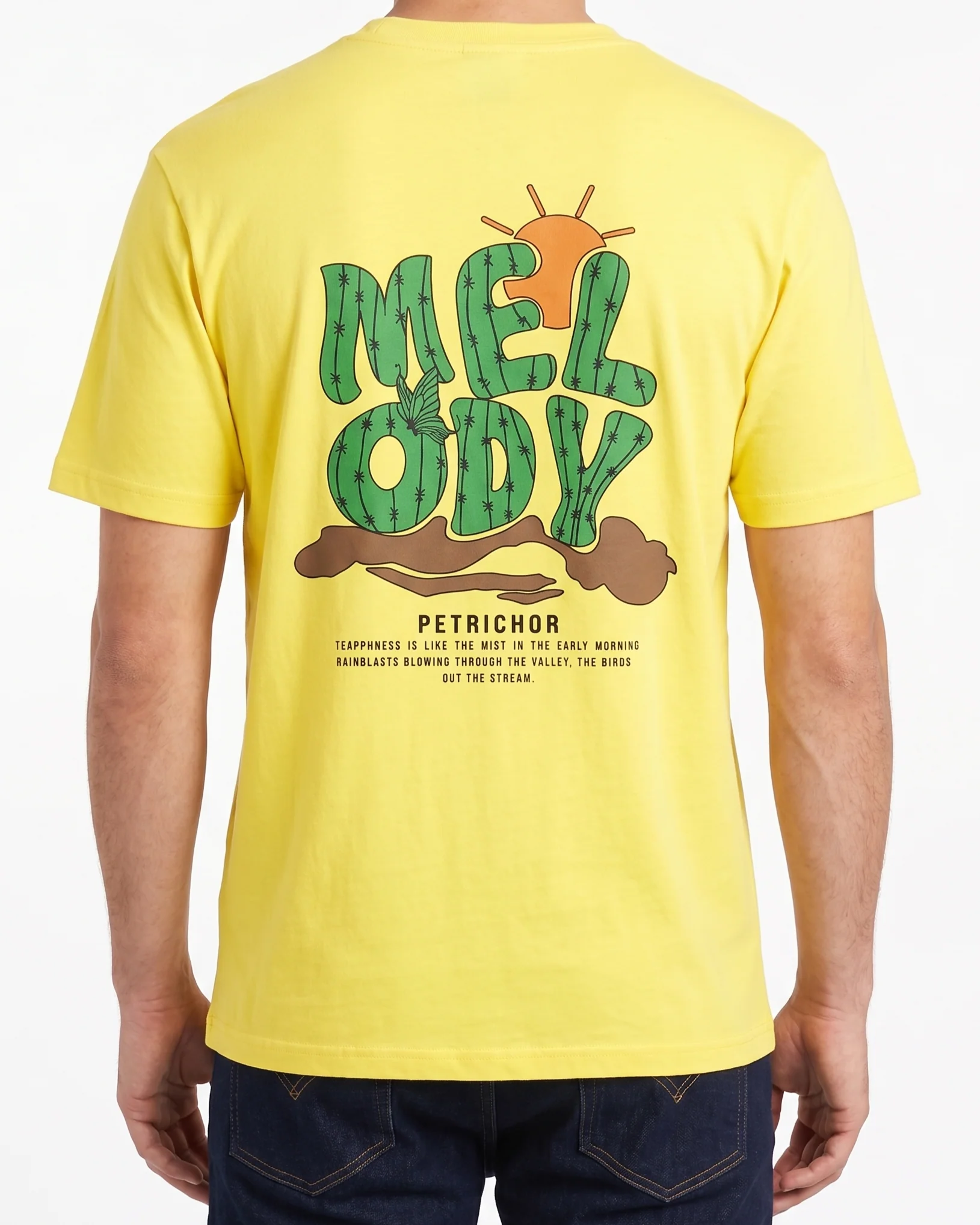 Men`s Printed T-Shirt –Yellow - Image 2