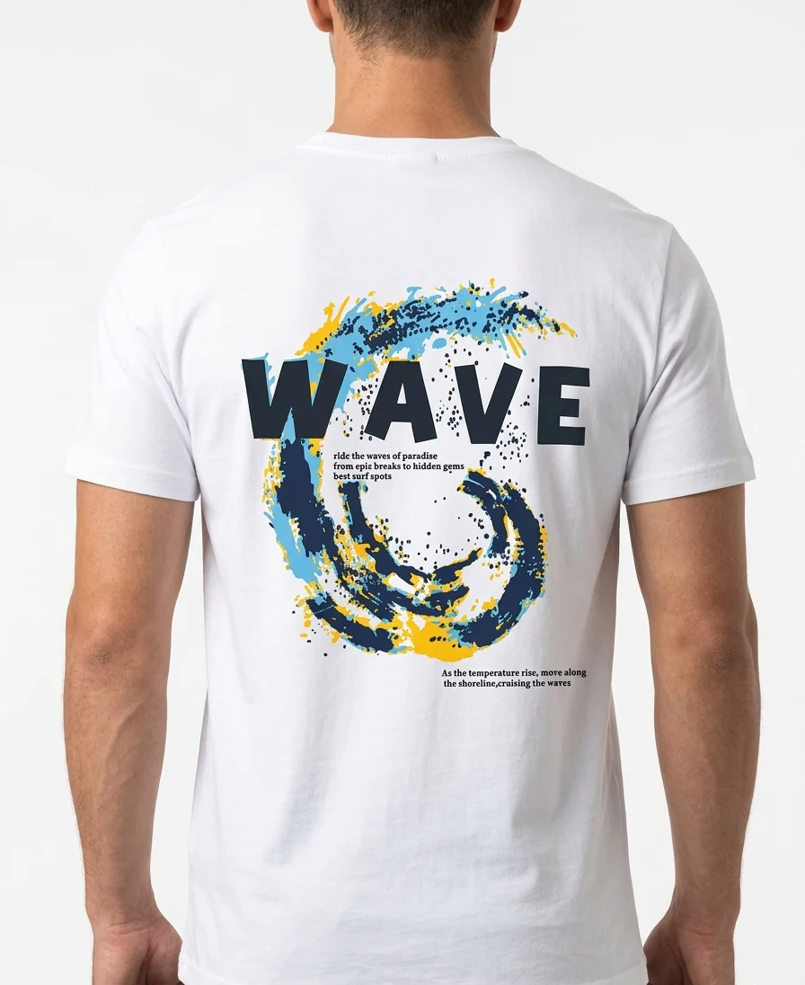 Men`s Printed T-Shirt – White - Image 2