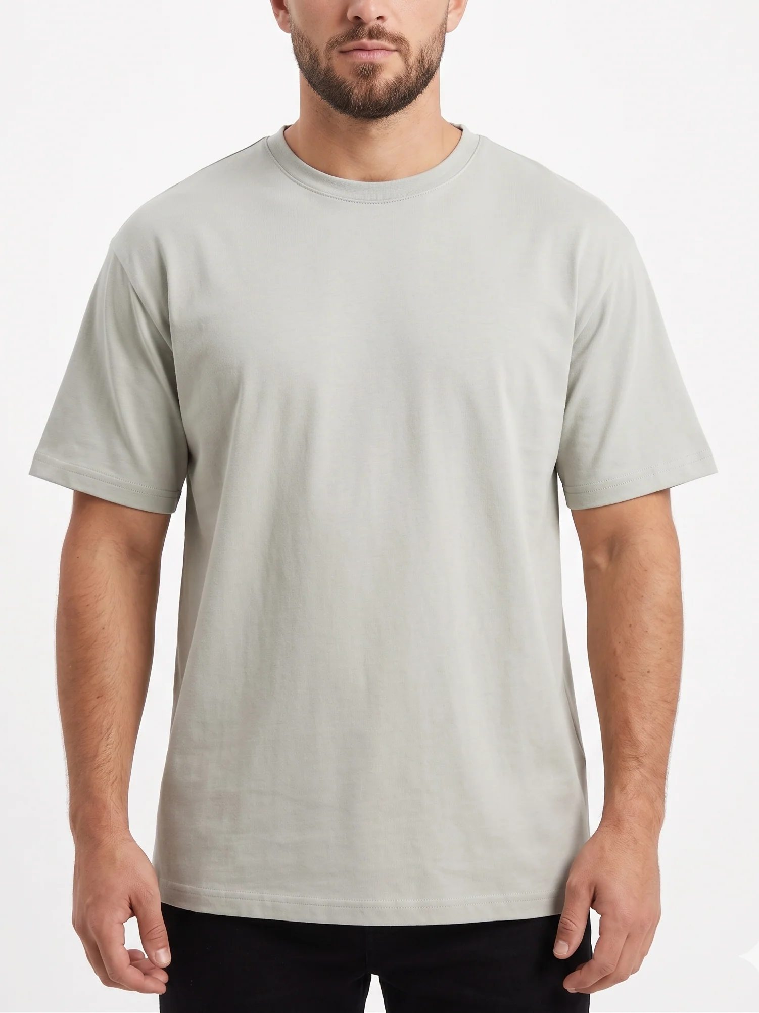 Men`s Printed T-Shirt Over Size –Gray