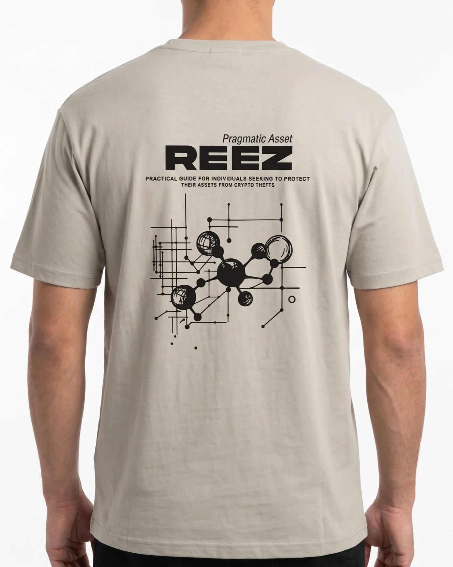 Men`s Printed T-Shirt Over Size –Gray - Image 2