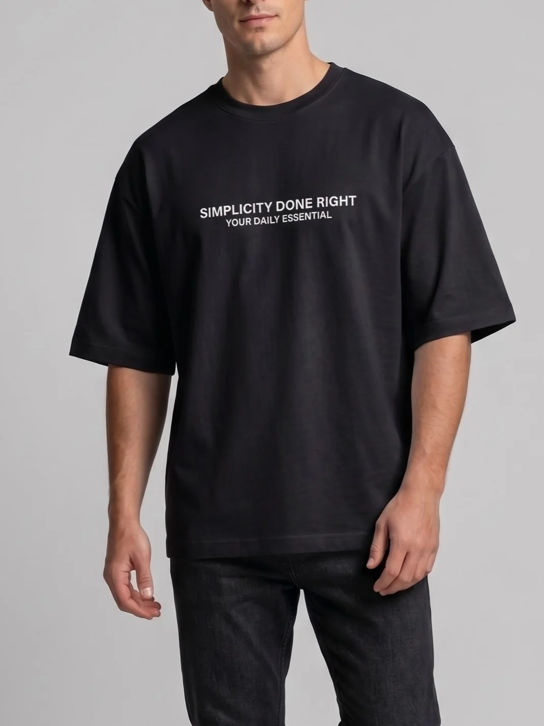 Men`s Printed T-Shirt Over Size - Image 2