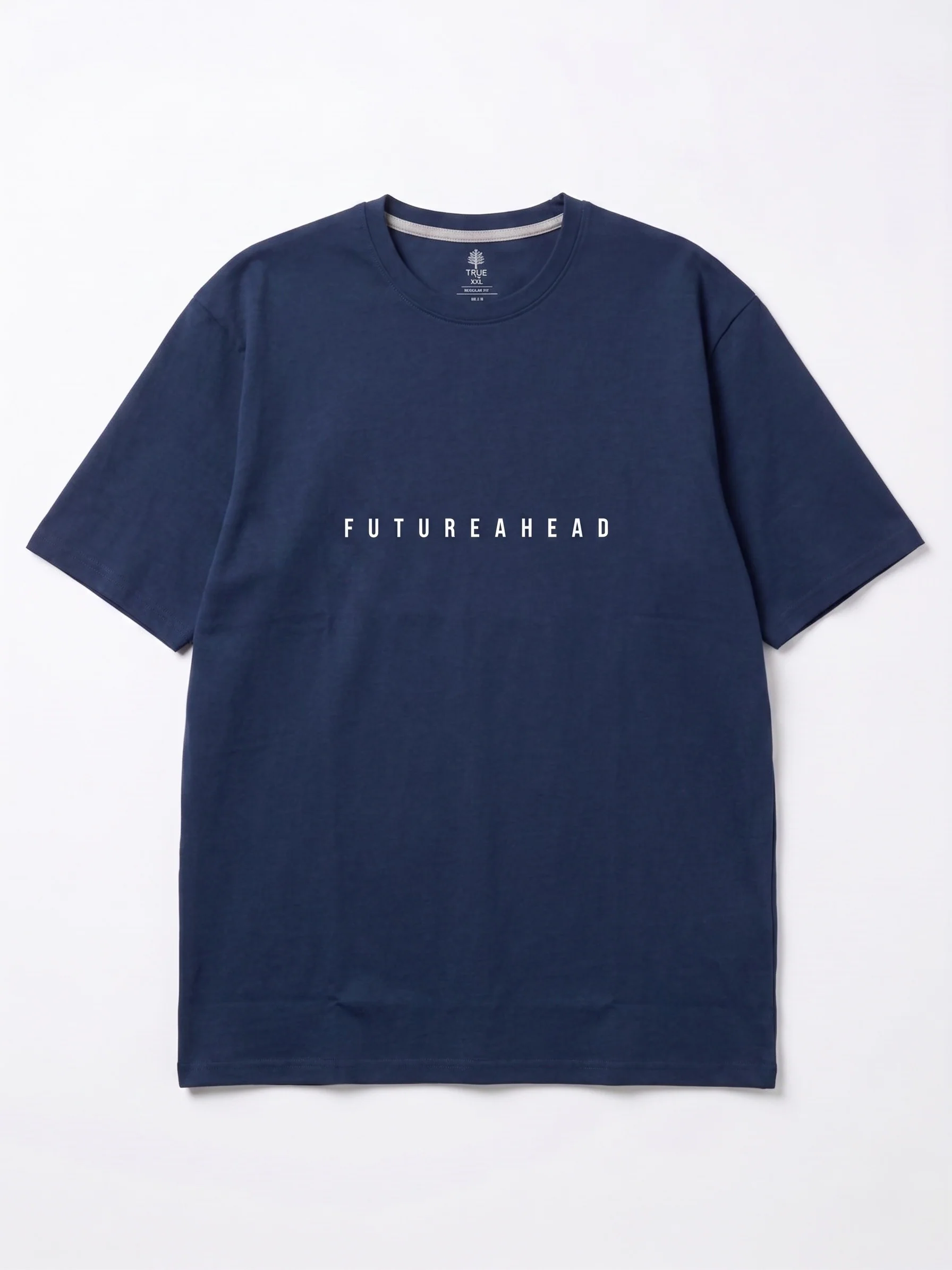 Men`s Printed T-Shirt Special size- Short Sleeve - Navy