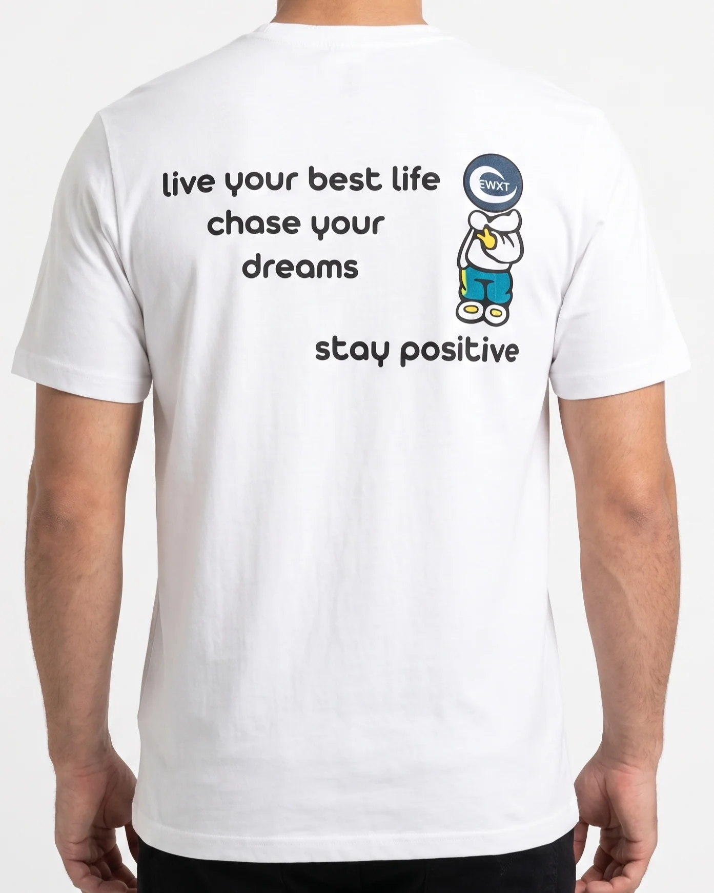 Men`s Printed T-Shirt –White - Image 2