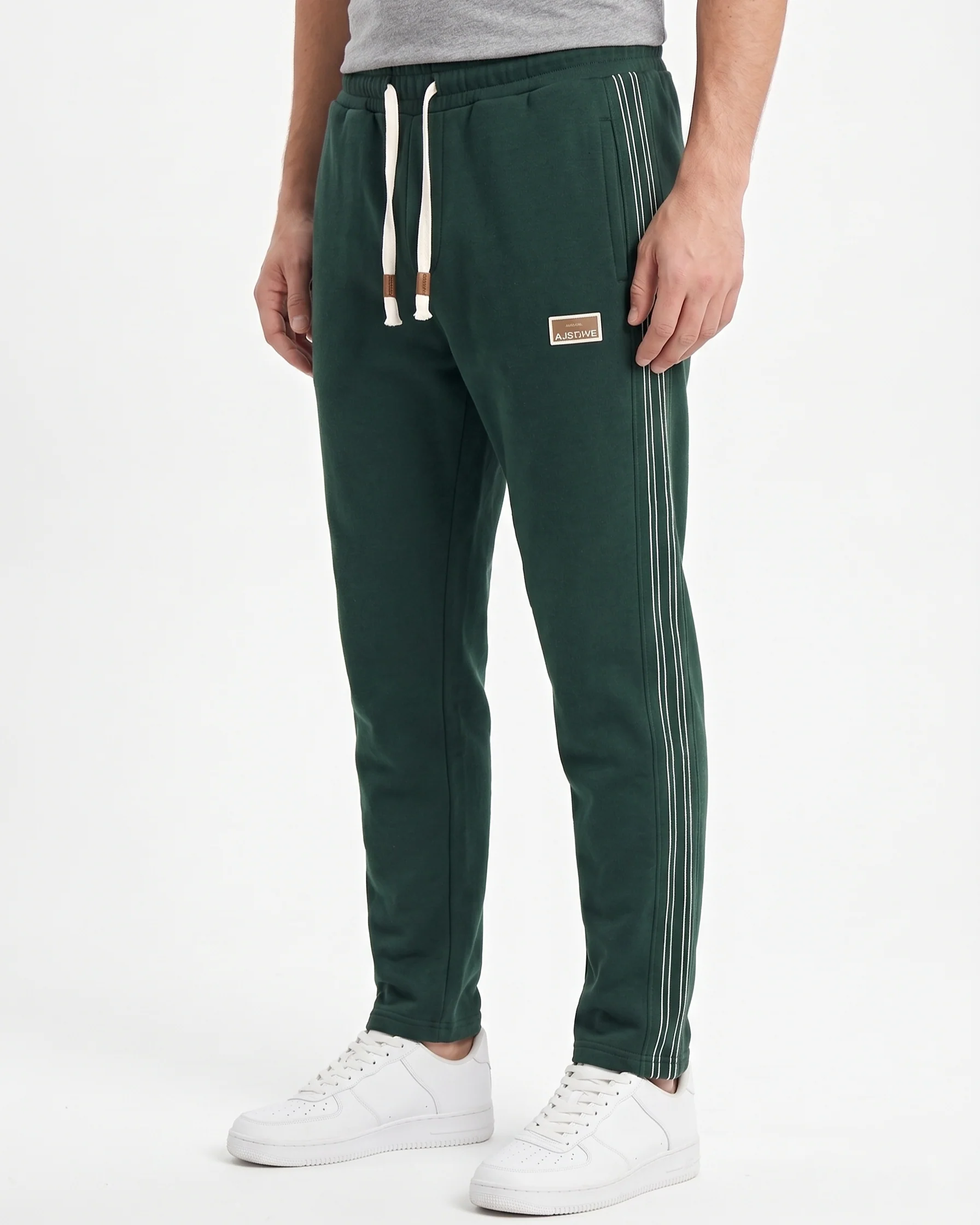 Men`s Sweatpants Wide leg Fashion-Olive - Image 2
