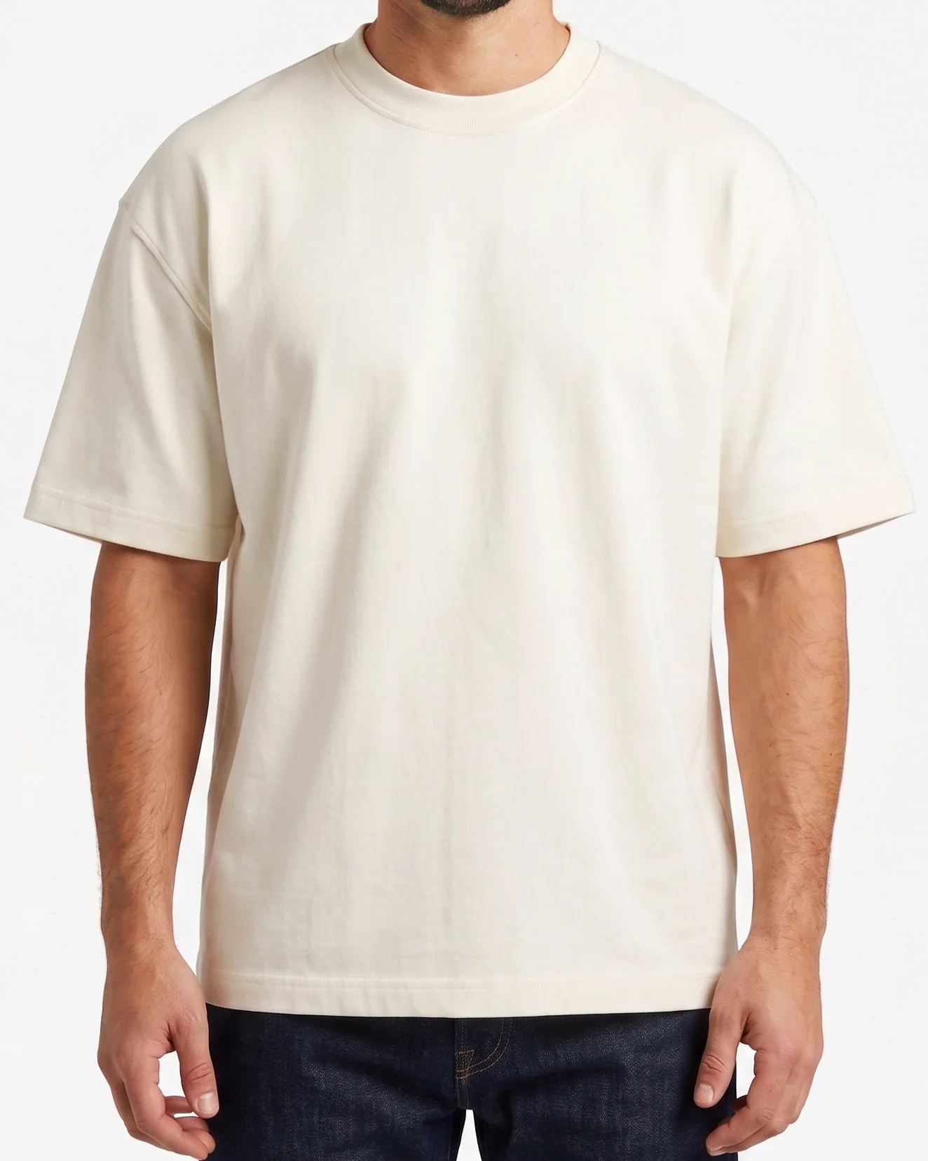 Men`s T-Shirt Over Size-Beige