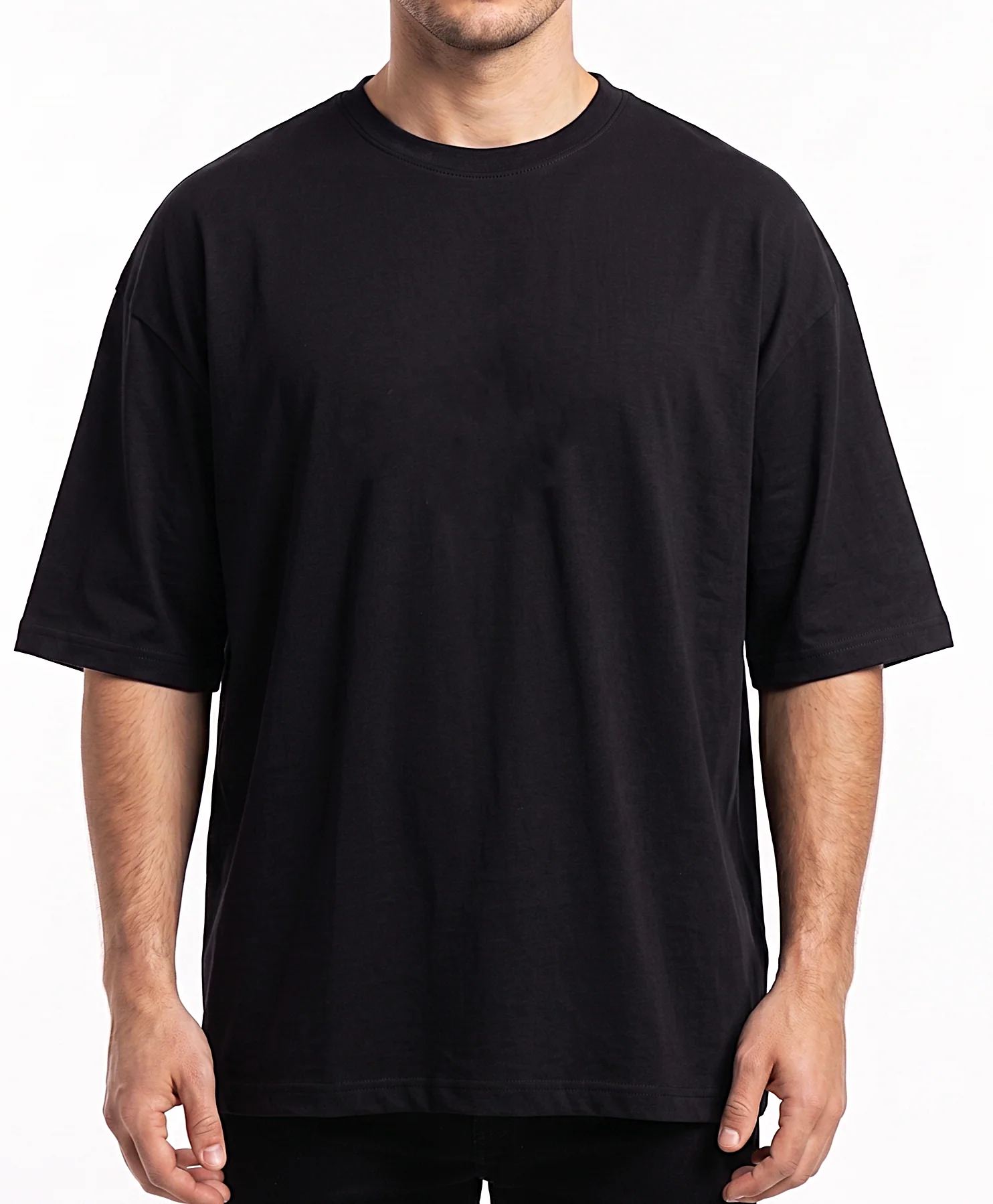 Men`s T-Shirt Over Size-Black