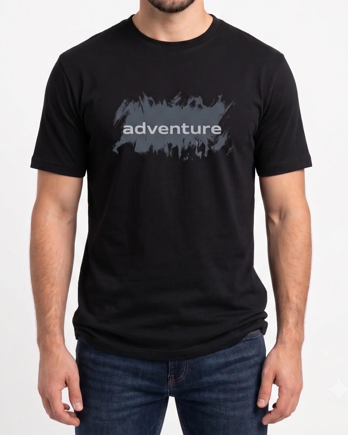 Men`s Printed T-Shirt – Black