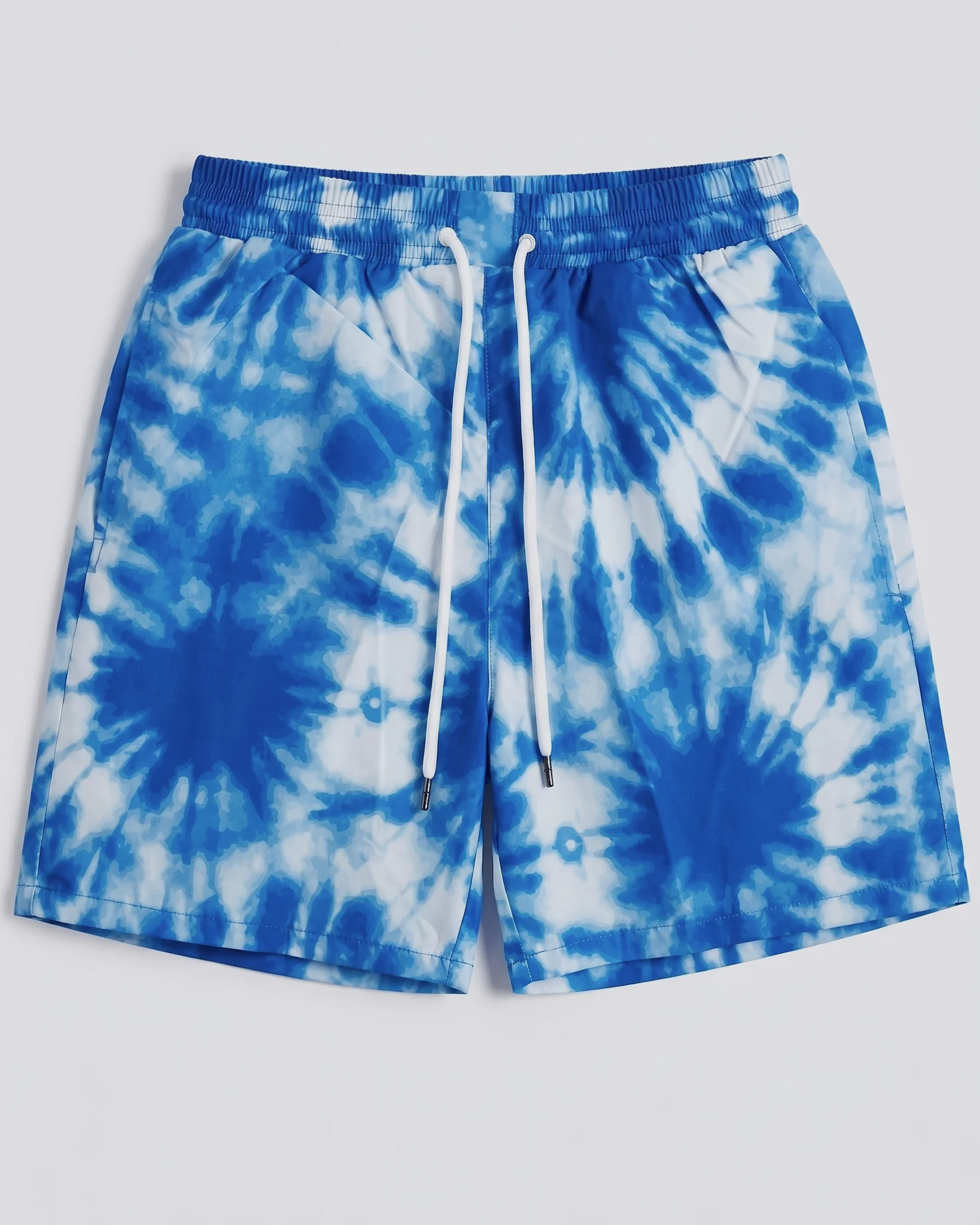 Men's Waterproof Swim Shorts - Blue Tie-Dye