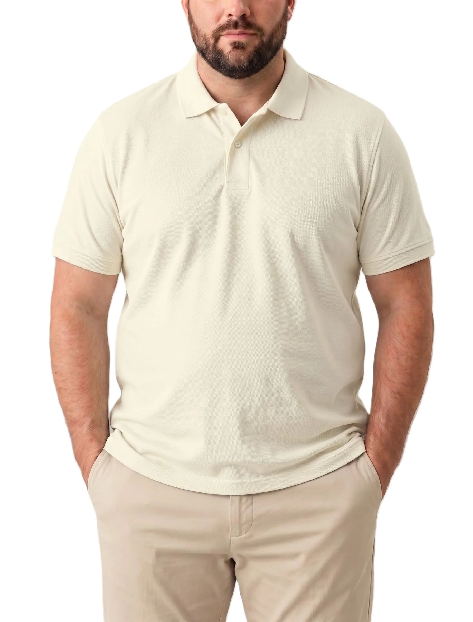 Men's Casual Polo Shirt Special size- Short Sleeve - Image 3