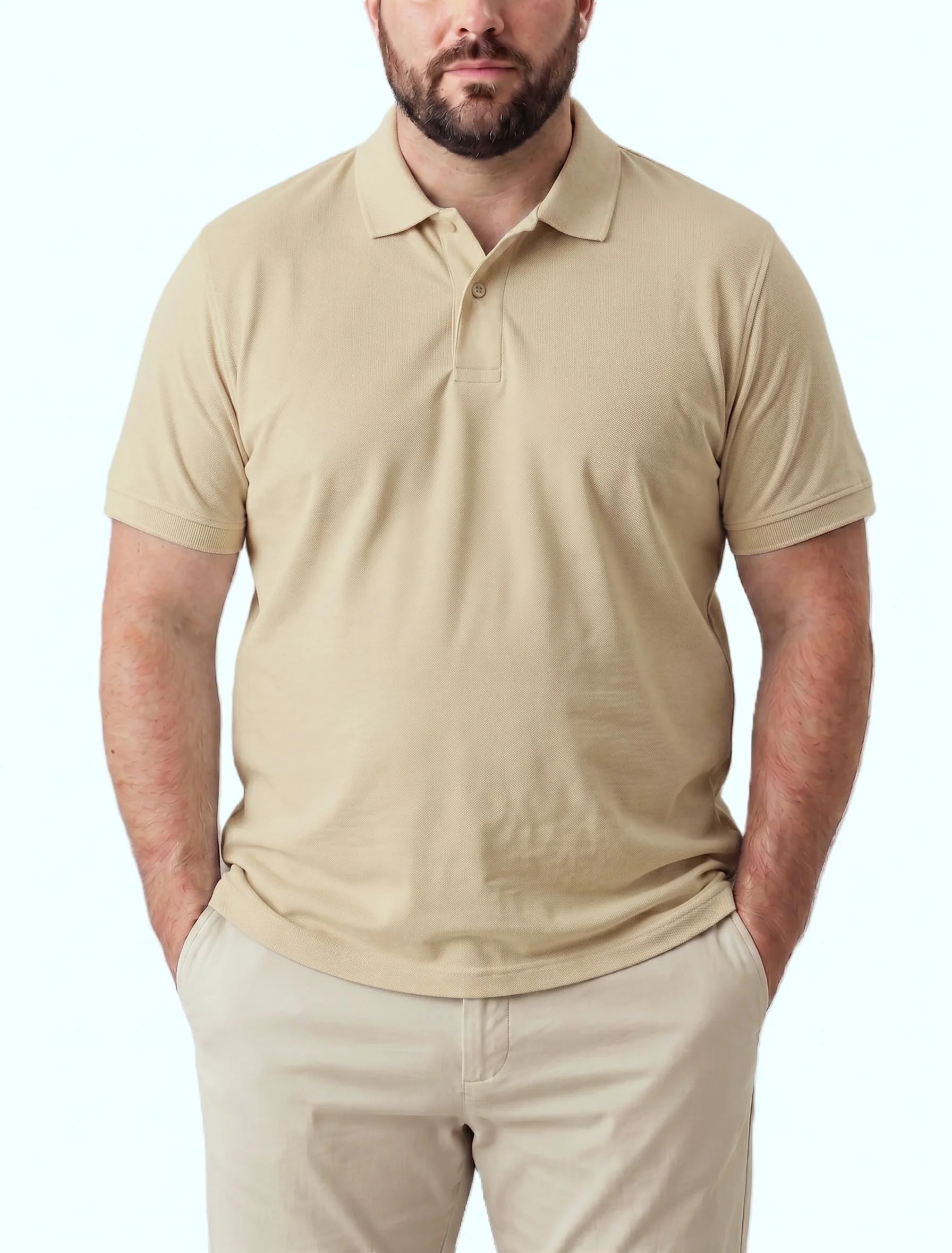 Men's Casual Polo Shirt Special size- Short Sleeve - Image 4