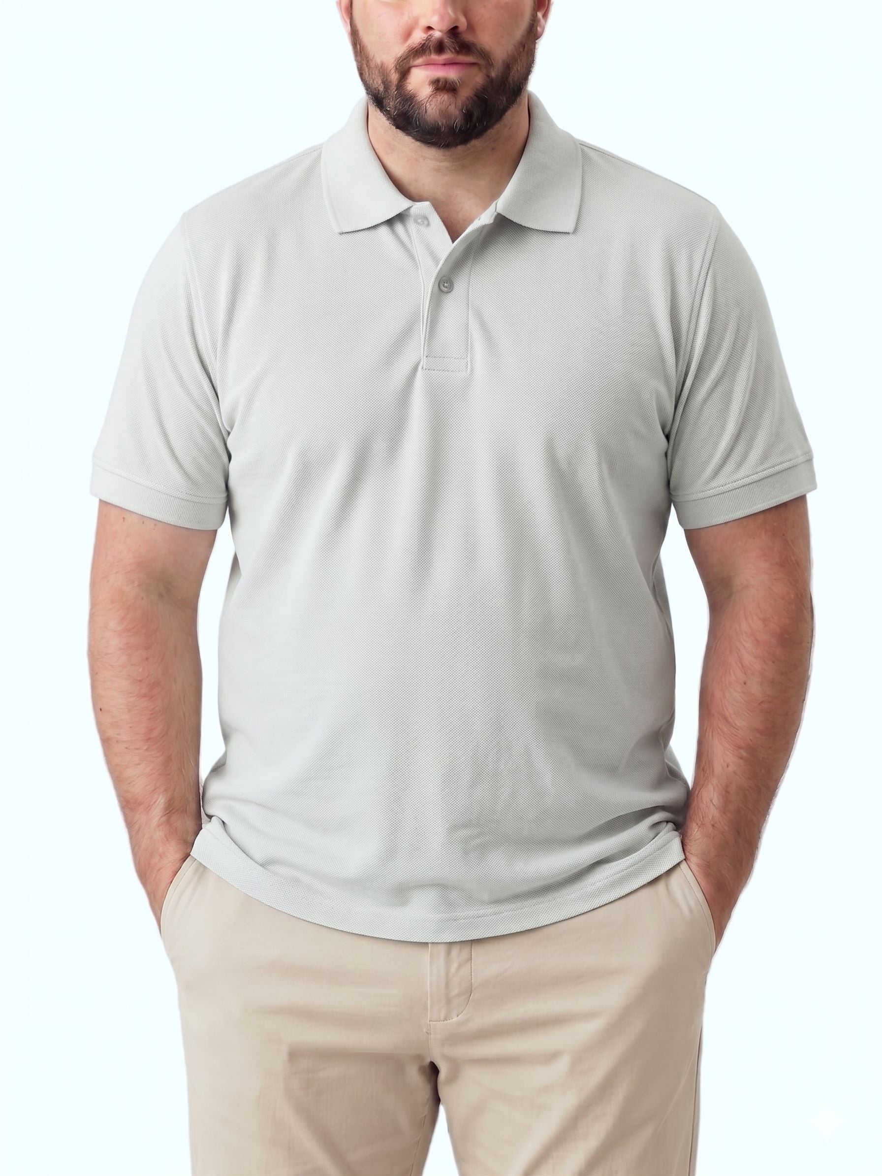Men's Casual Polo Shirt Special size- Short Sleeve - Image 5