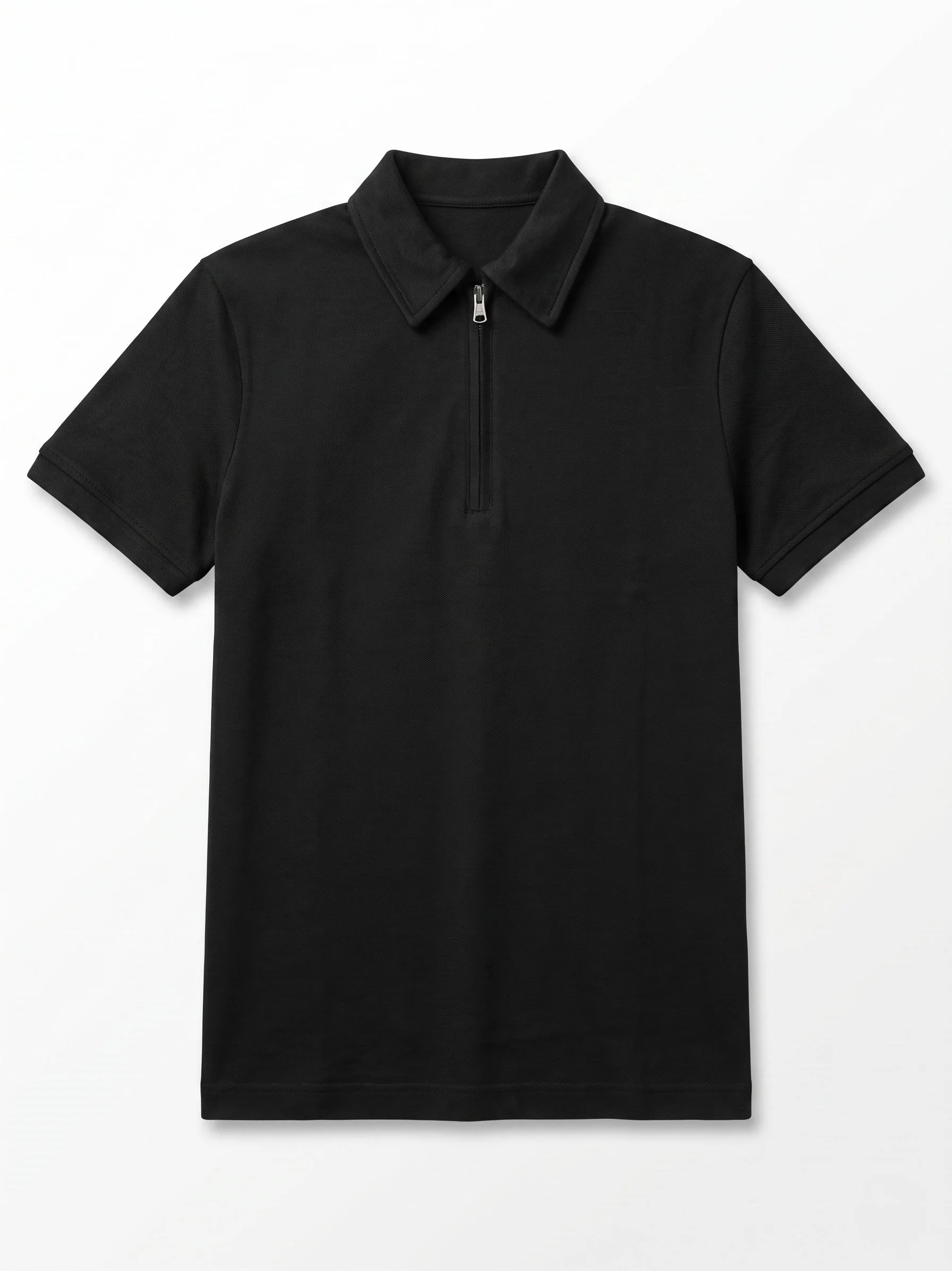 Men's fashion half-zip t-shirt-Black