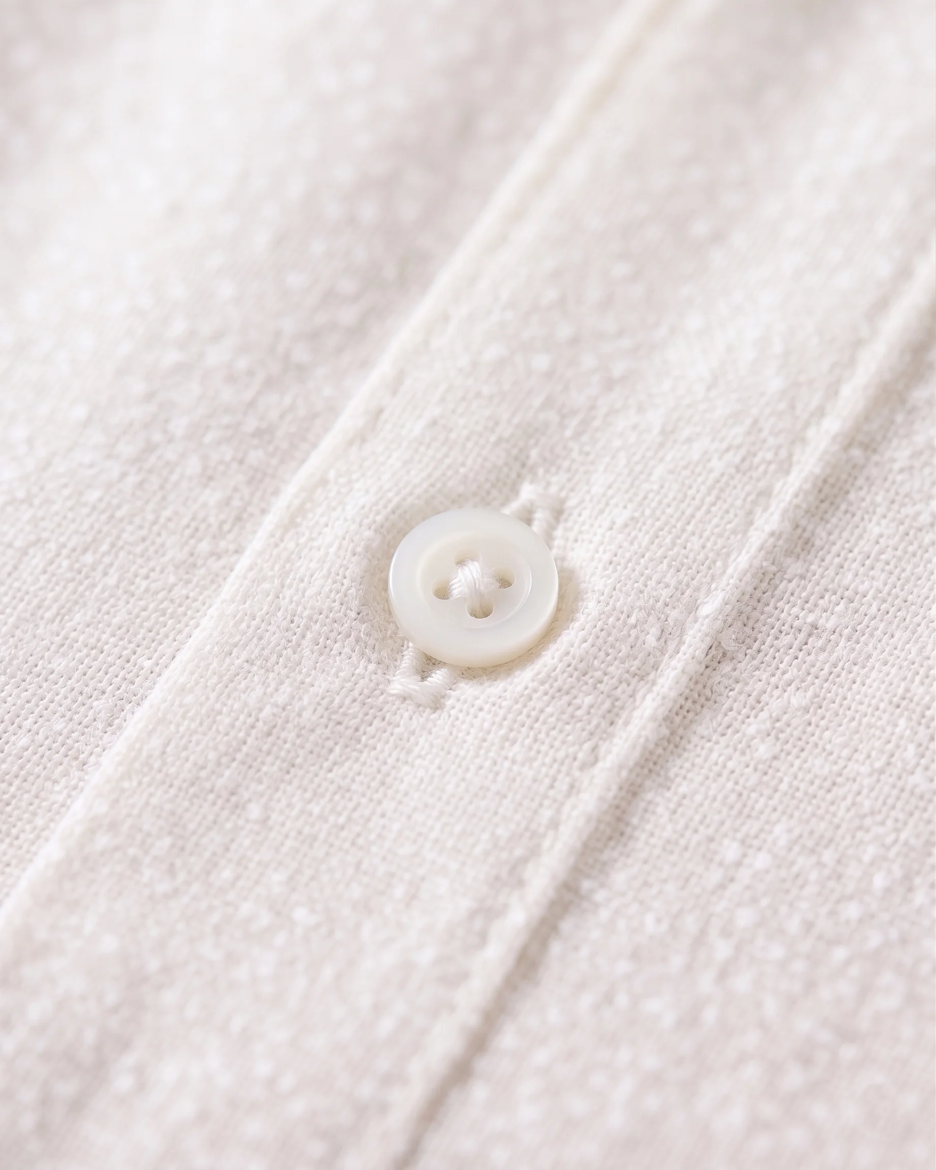 Men's Fashion Short Sleeve Linen Shirt -White - Image 2