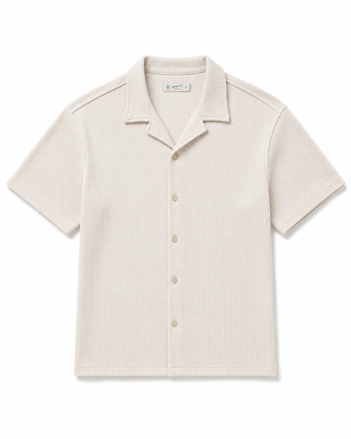 Men's Fashion Short Sleeve Shirt-Light Beige