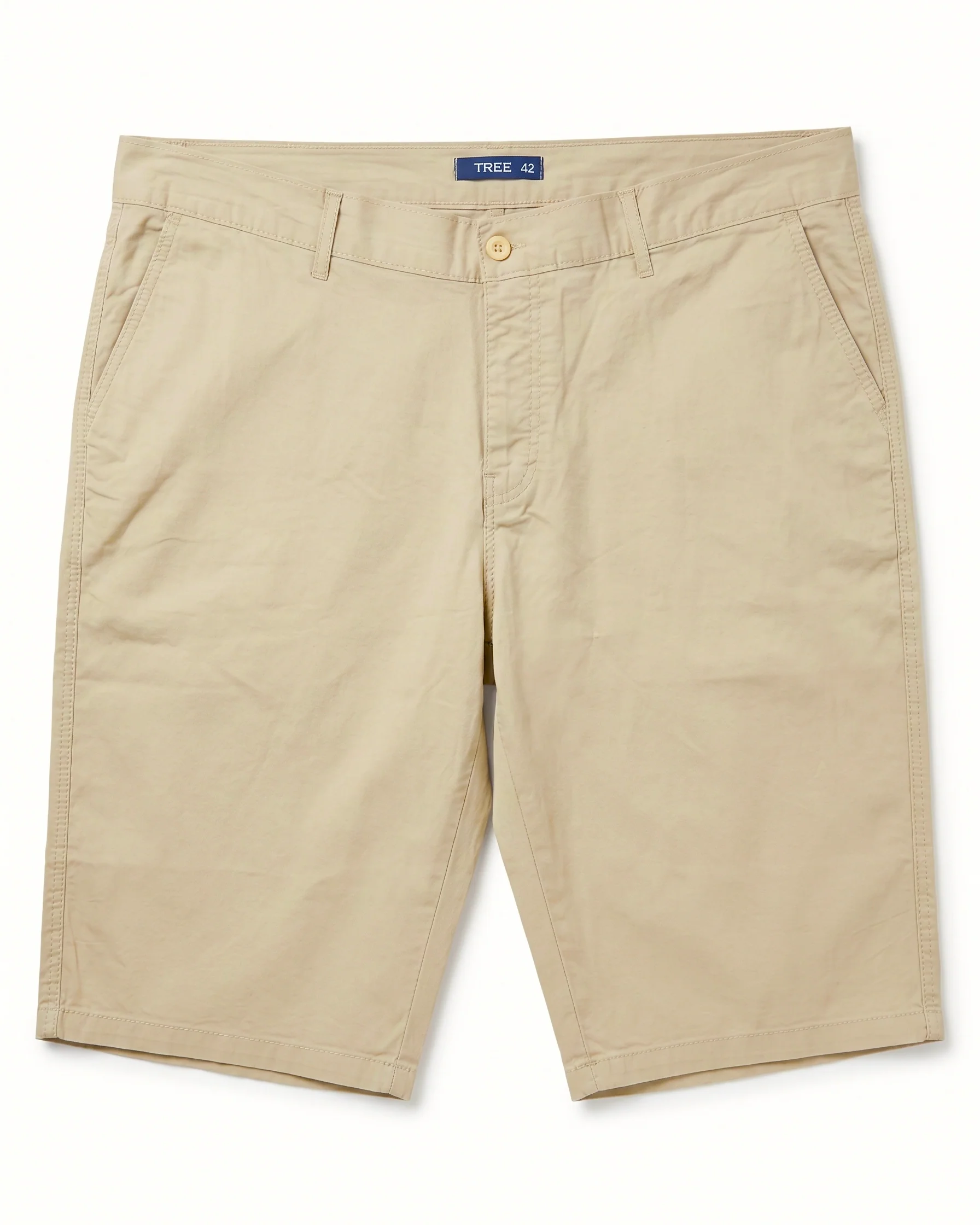 Men's gabardine shorts-Special sizes-Beige