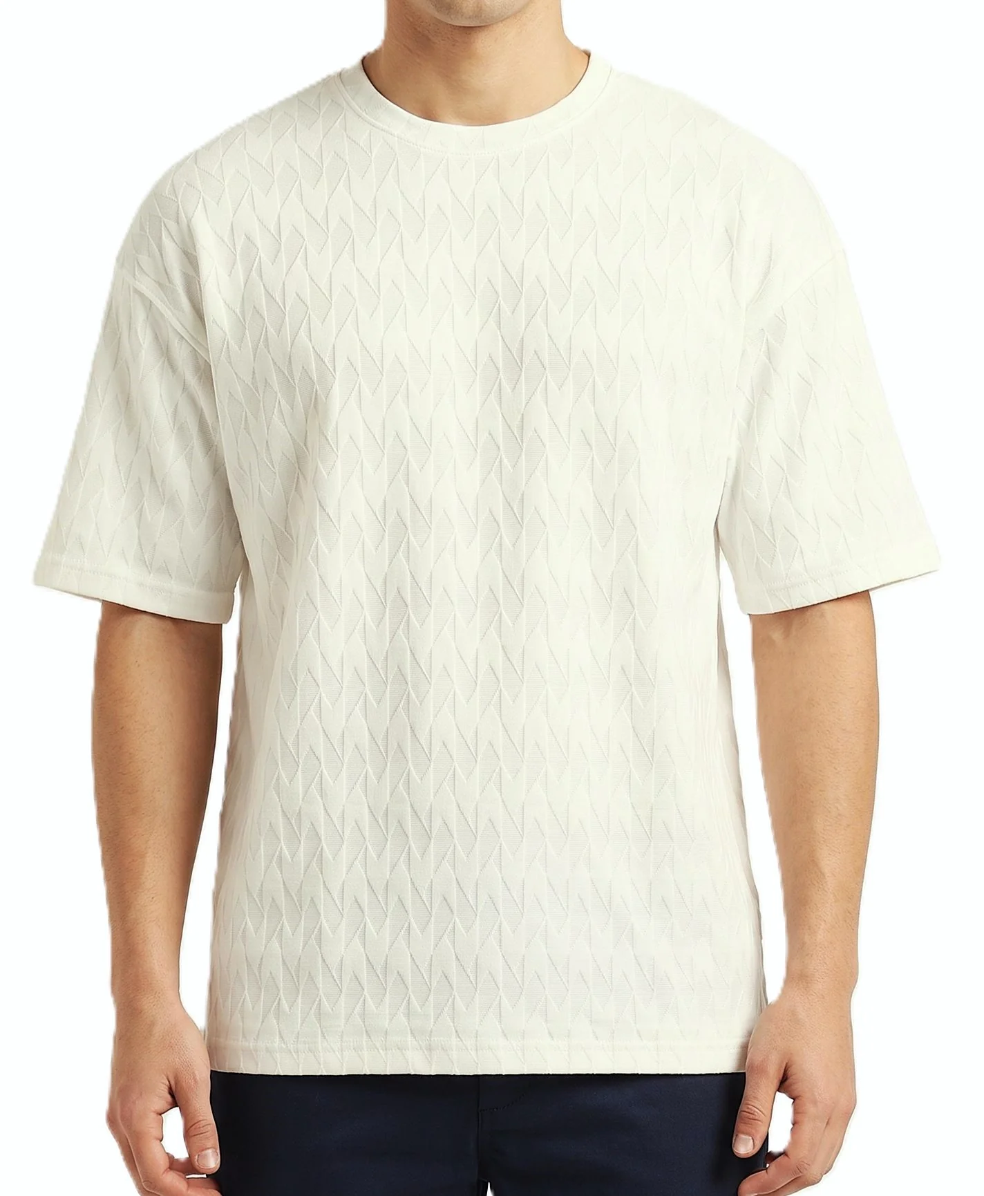 Men's Fashion T-Shirt Oversized-Off-White