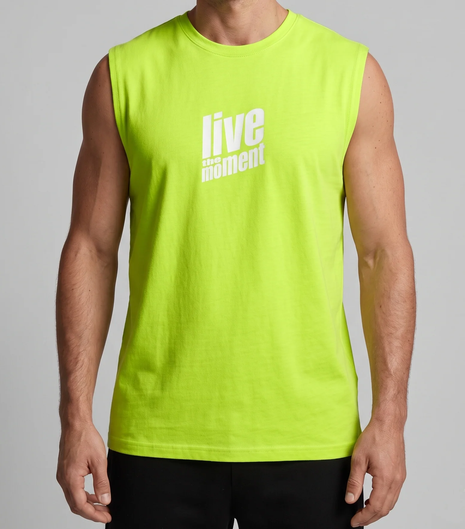 Men's Neon Yellow Sleeveless T-Shirt | TREE