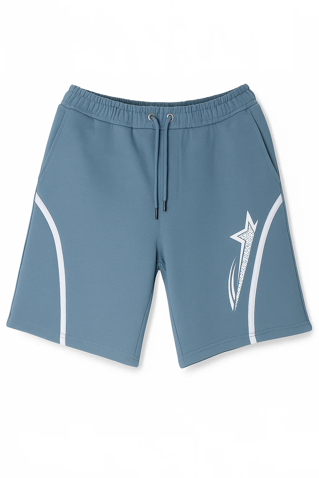 Men's Printed Milton Fashion Shorts -Steel Blue