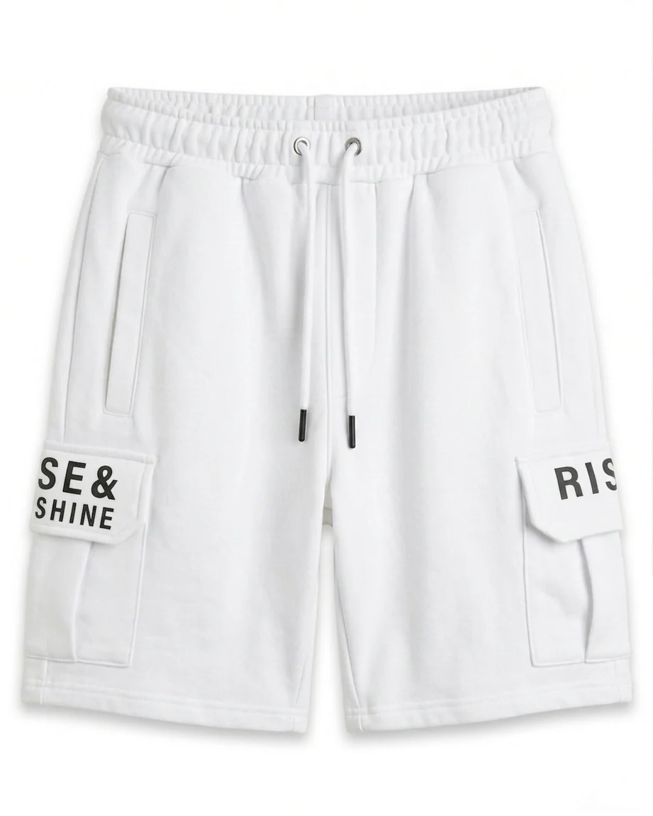 Men's Printed Milton Fashion Shorts Baggy -White