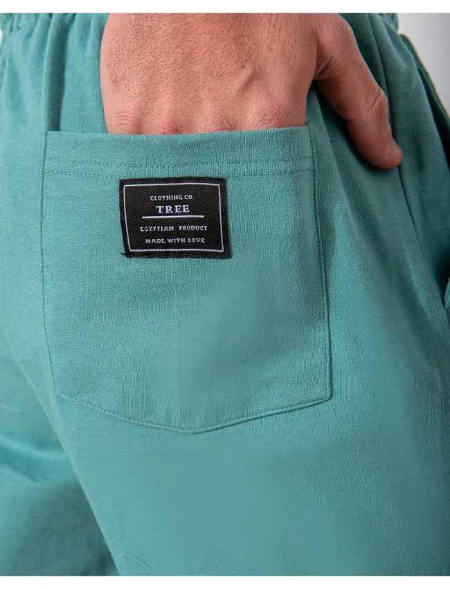 Men`s Sweatpants Fashoin Wide Leg - Turquoise - Image 2