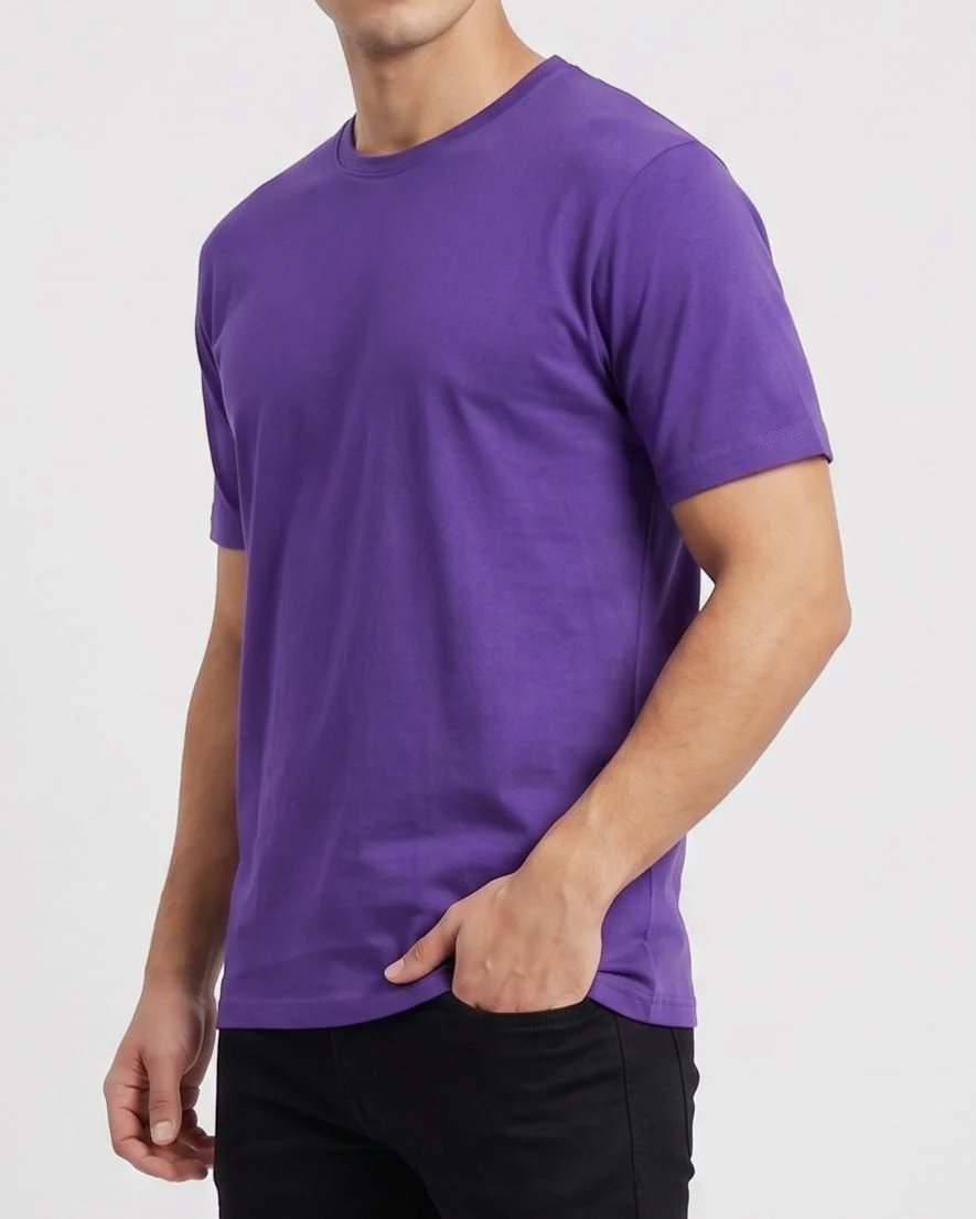 Men's T-Shirt Basic Over Size - Grey - Image 3