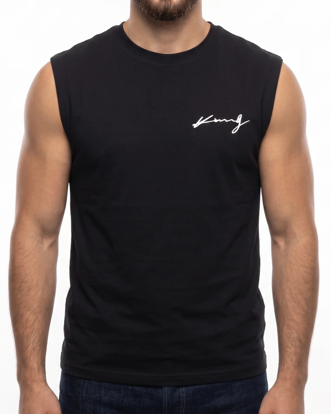Printed Men’s Casual Cut T-Shirt-Black