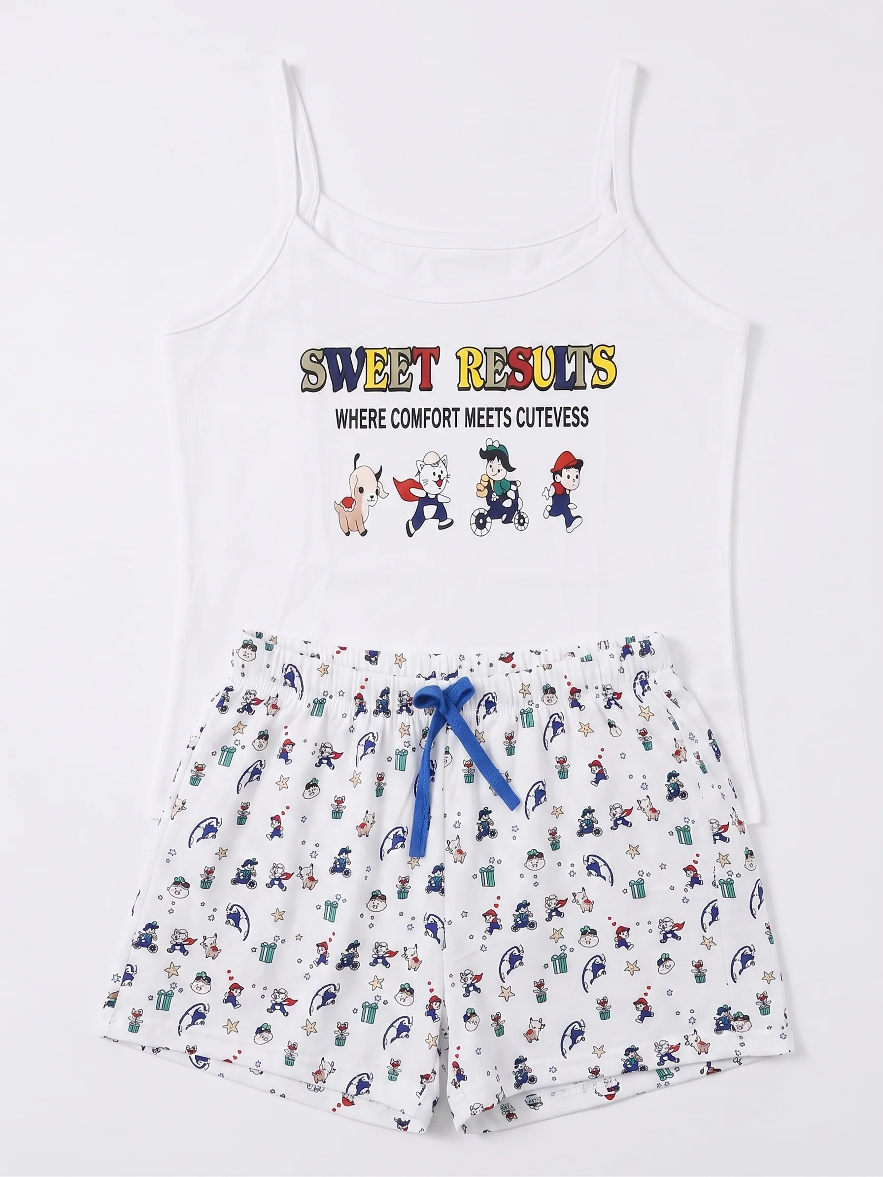 Woman's printed pajamas-White