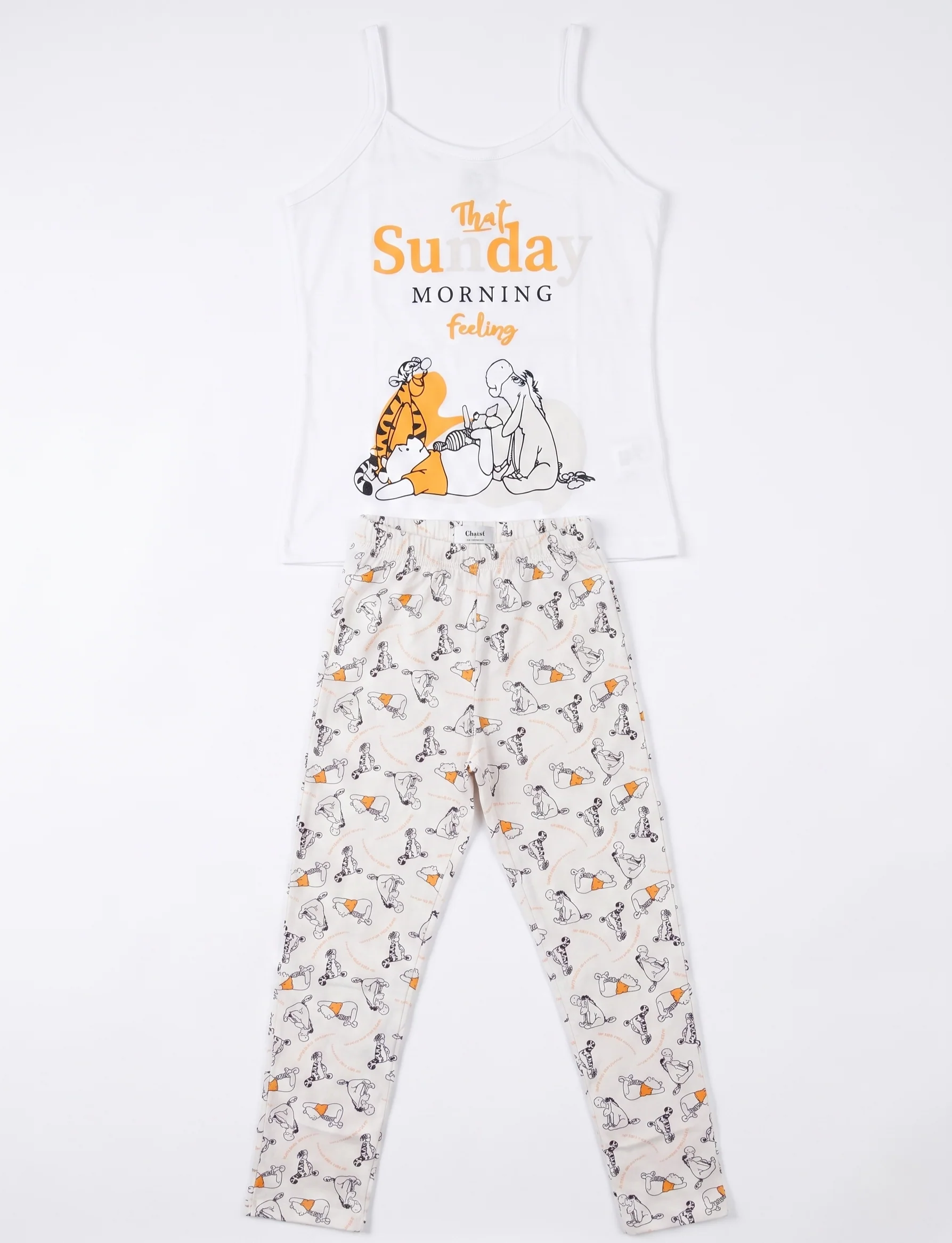 Woman's printed pajamas-White